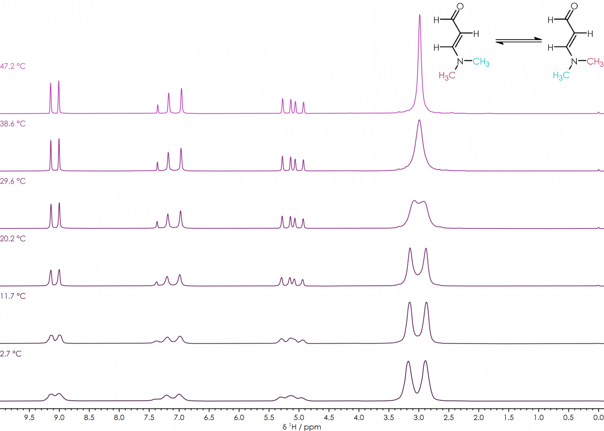 3-Dimethylaminoacrolein, cis-trans equilibrium