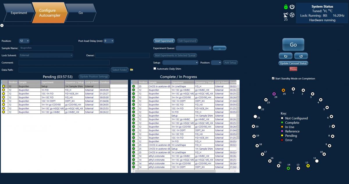 Configure autosampler